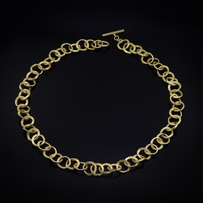 Ottoman Textured Gilded Silver Necklace