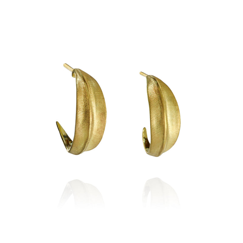 Salix Curl Gilded Sterling Silver Earrings