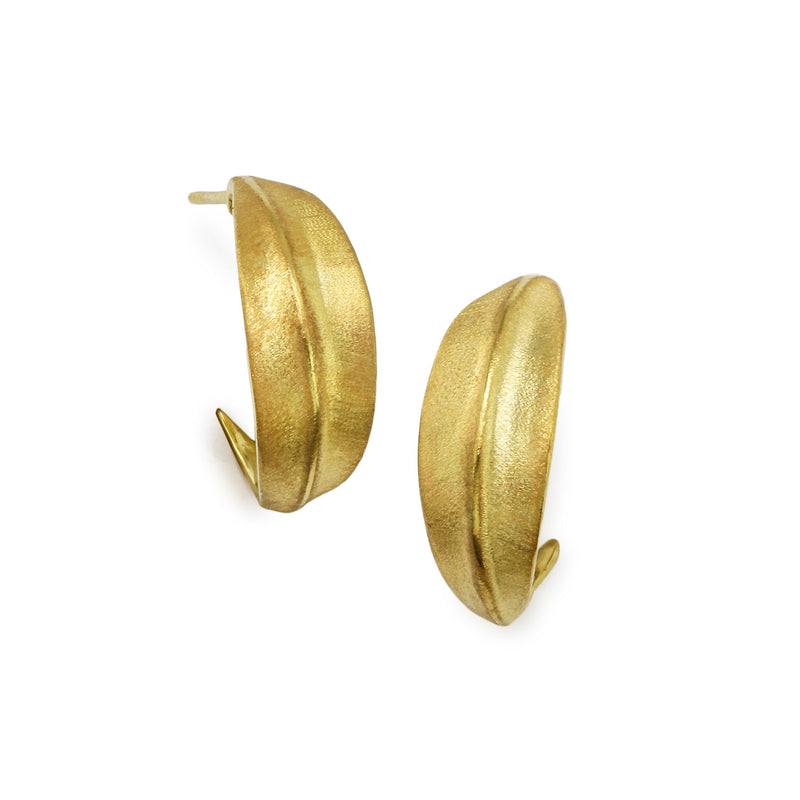 Salix Curl Gilded Sterling Silver Earrings