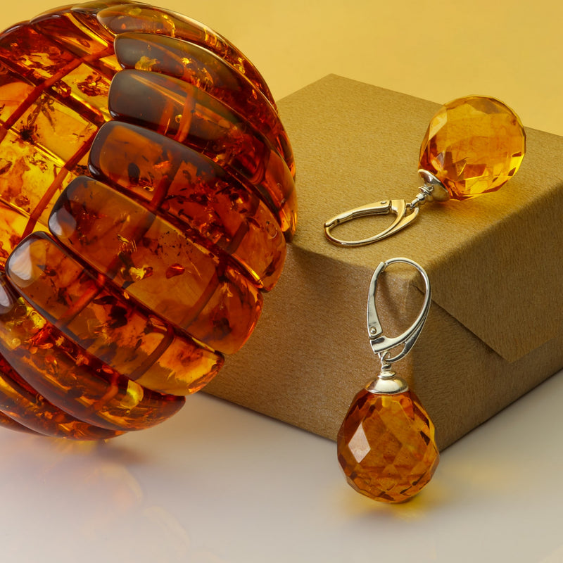 Natural Baltic Amber Elasticated Cuff Bracelet