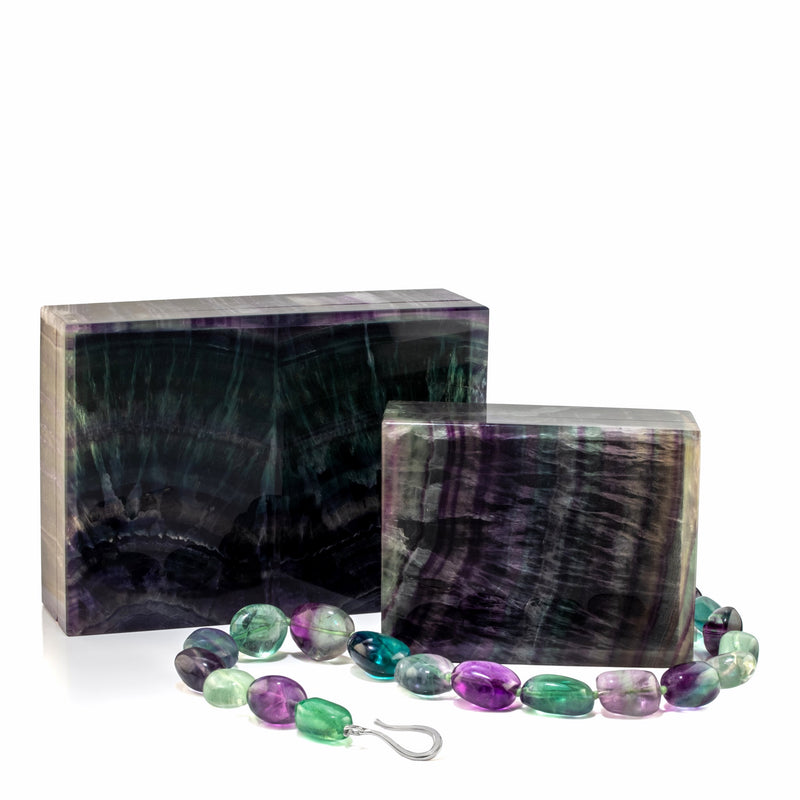 Large Rainbow Fluorite Box B89