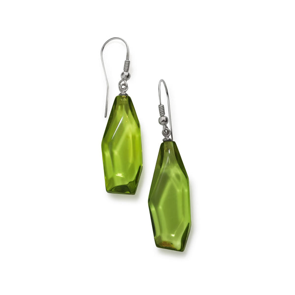 Green Baltic Amber Earrrings G10