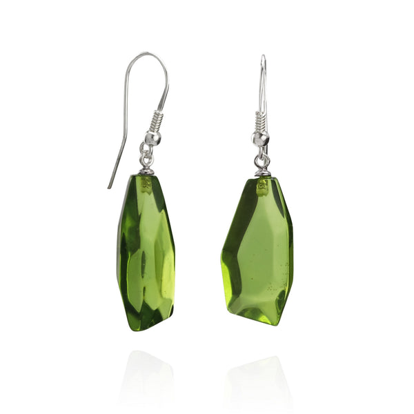 Green Baltic Amber Earrings G11