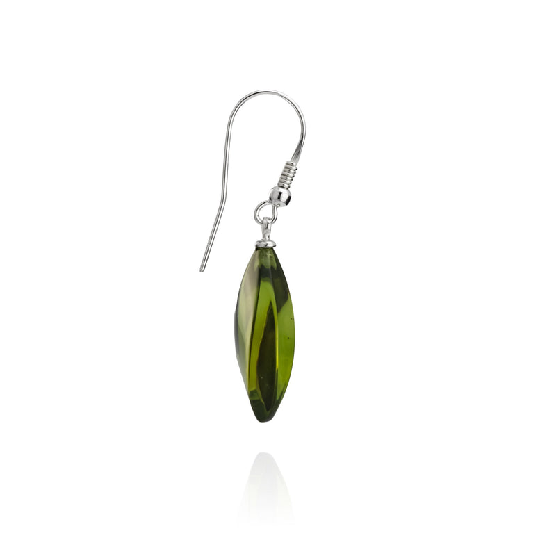 Green Baltic Amber Earrings G13