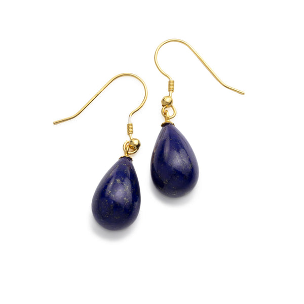 Natural Lapis Lazuli Drop Earrings