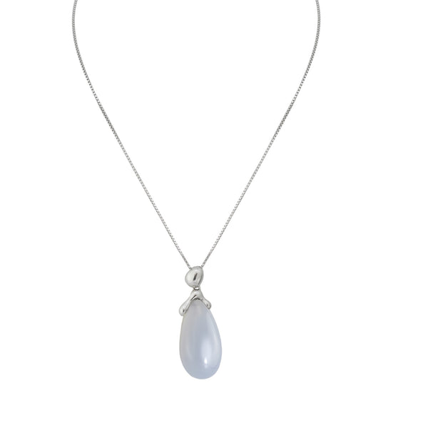 Blue Chalcedony Drop Pendant G28