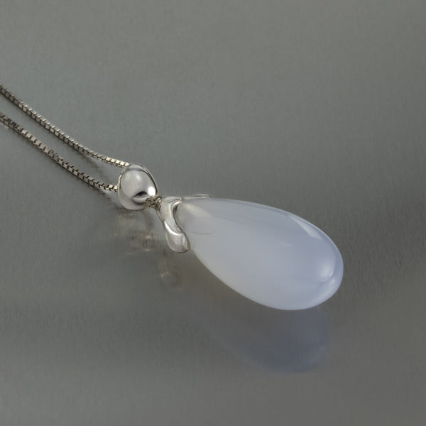 Blue Chalcedony Drop Pendant G28