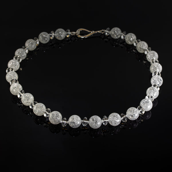 Crackled Quartz & Rock Crystal Necklace H43