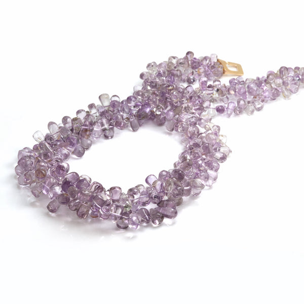 Natural Amethyst Torsade Necklace T15