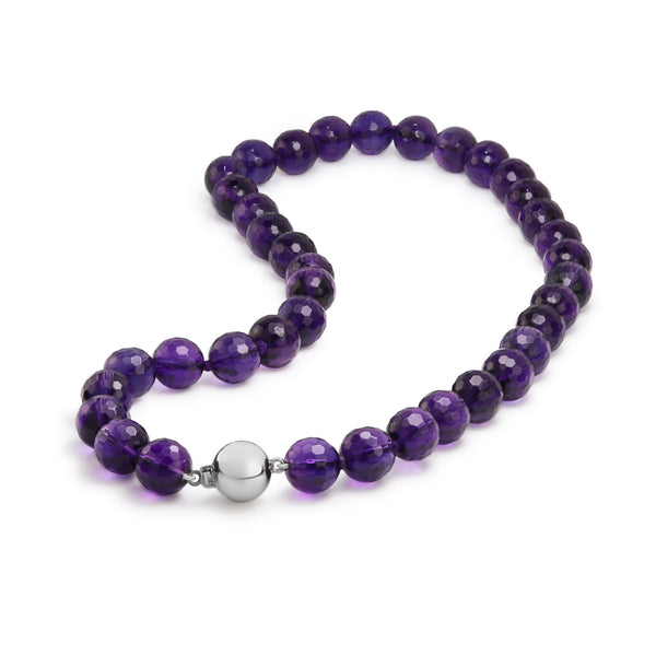 Faceted Natural Amethyst Necklace T24