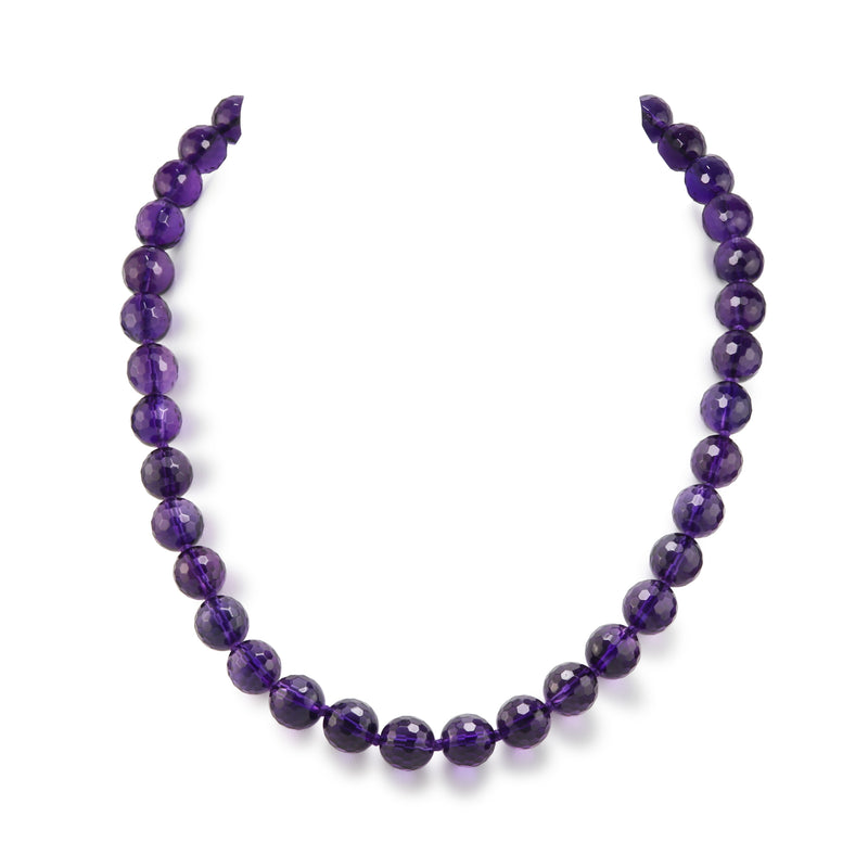 Faceted Natural Amethyst Necklace T24