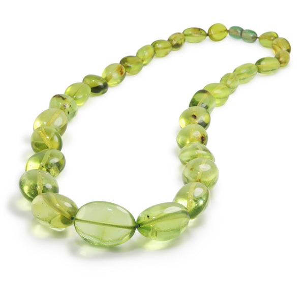 Green Baltic Amber Necklace T29