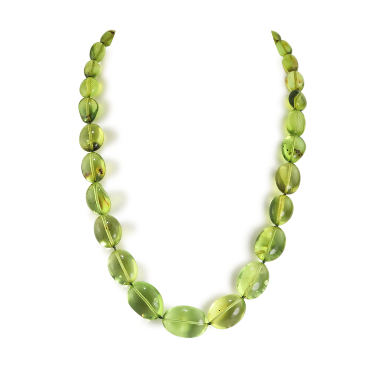 Green Baltic Amber Necklace T29
