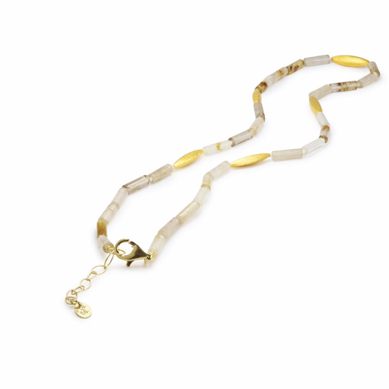 Golden Rutilated Quartz Necklace T39