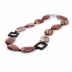 Paintbrush Jasper & Onyx Necklace T43