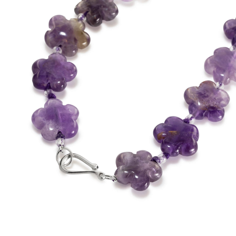 Amethyst Flower Necklace H13