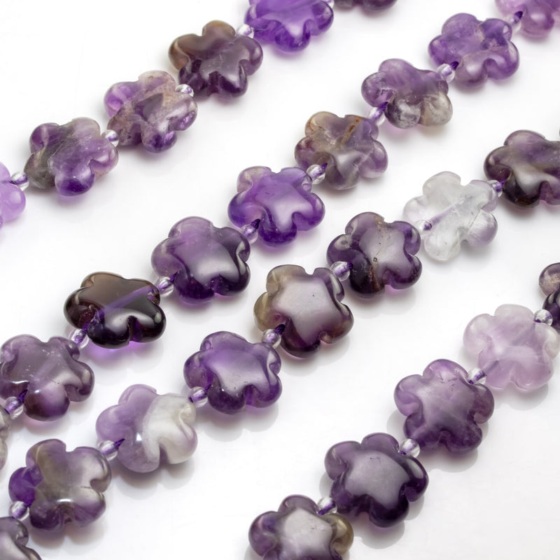 Amethyst Flower Necklace H13