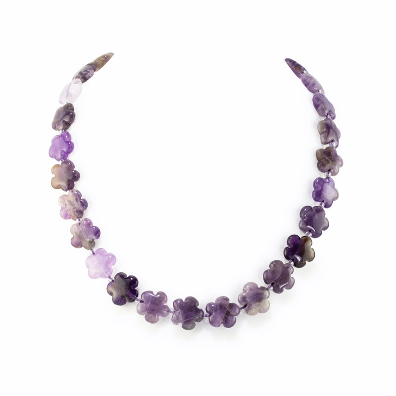 Amethyst Flower Necklace H13