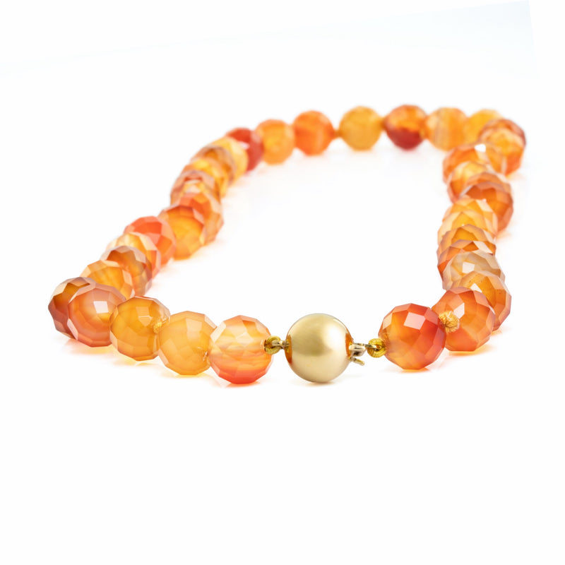 Faceted Carnelian Necklace H26