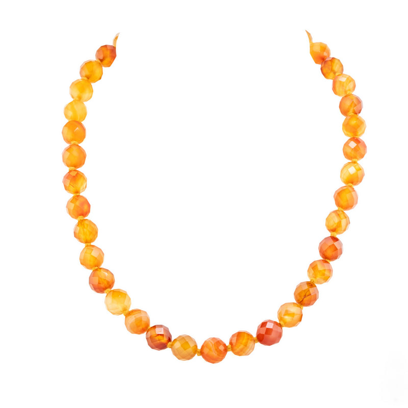 Faceted Carnelian Necklace H26