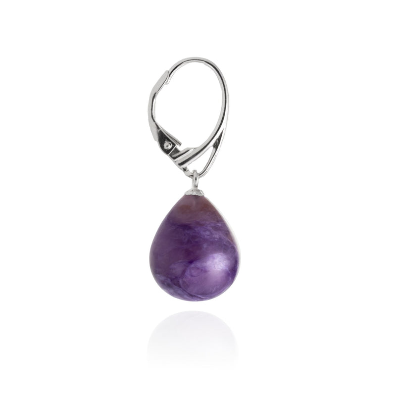 Charoite Drop Earrings V15