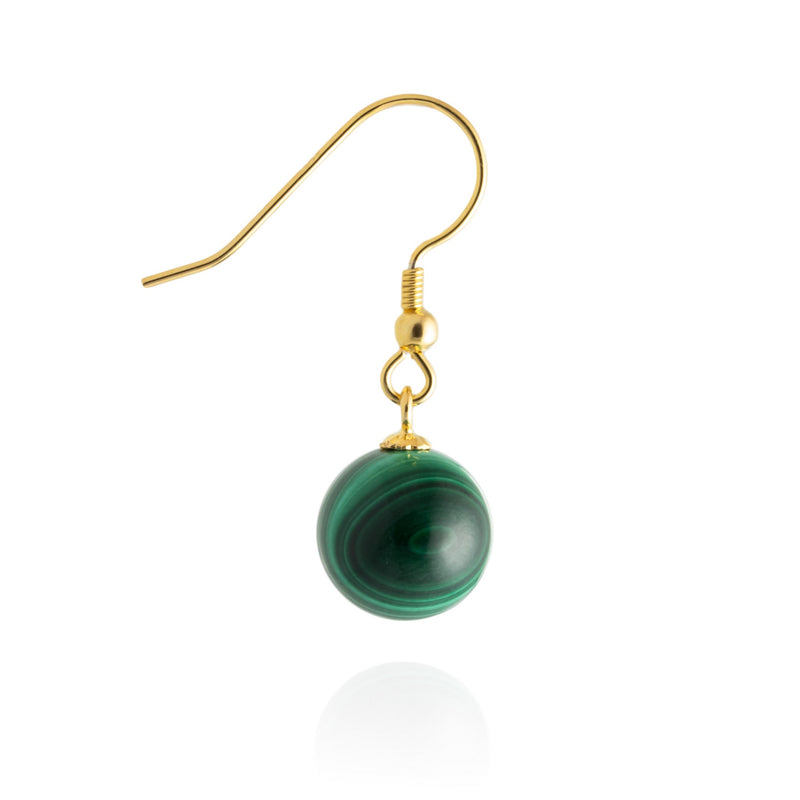 Malachite Bead Earrings V16