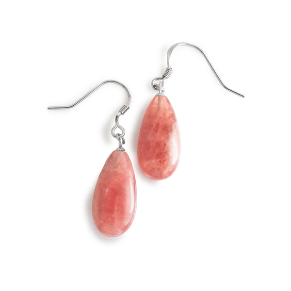 Rhodochrosite Drop Earrings V17