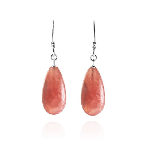 Rhodochrosite Drop Earrings V17