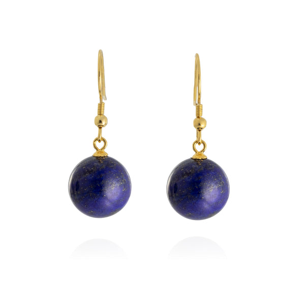 Natural Lapis Lazuli Bead Earrings V18