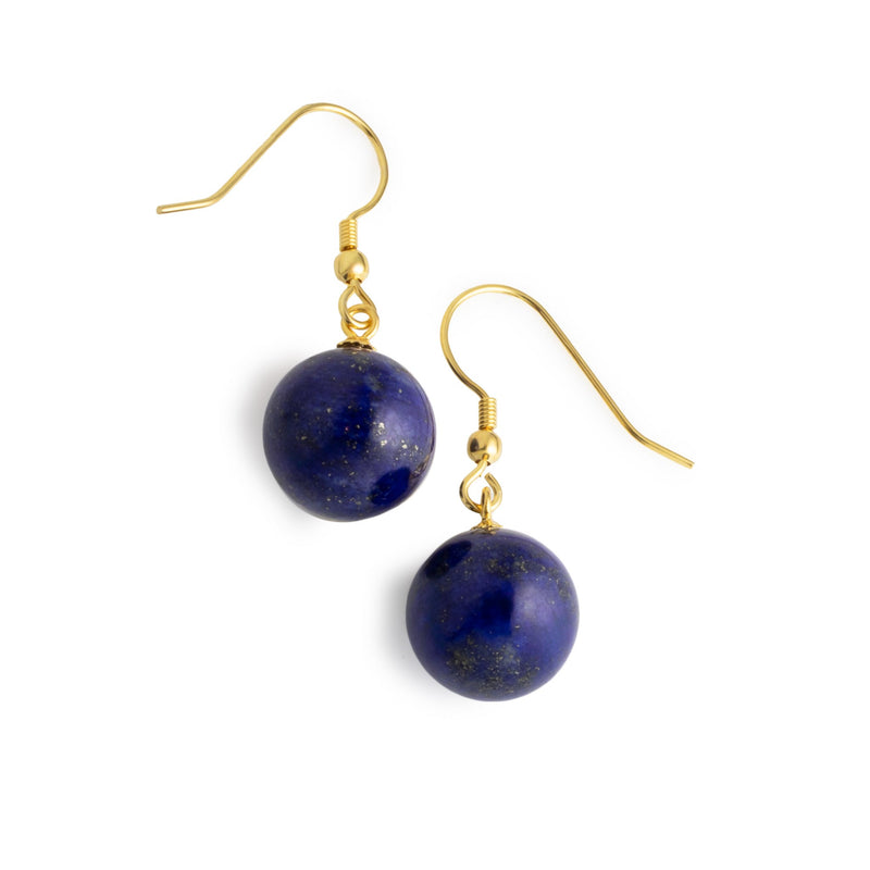 Natural Lapis Lazuli Bead Earrings V18