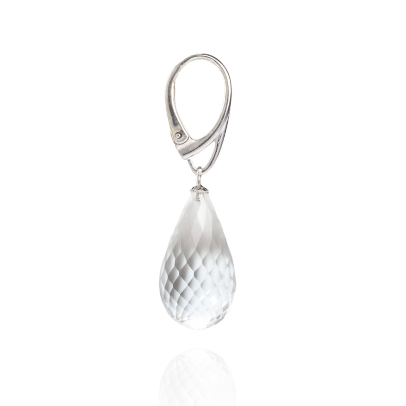 Faceted Rock Crystal Drop Earrings V21