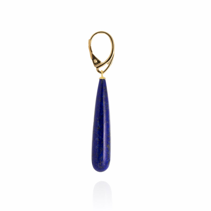 Natural Lapis Lazuli Long Drop Earrings V2