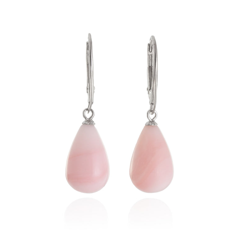 Peruvian Pink Opal Drop Earrings V38