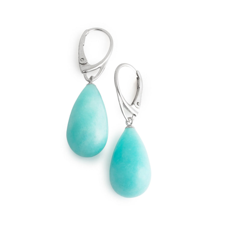 Peruvian Amazonite Drop Earrings V5