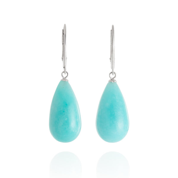 Peruvian Amazonite Drop Earrings V5