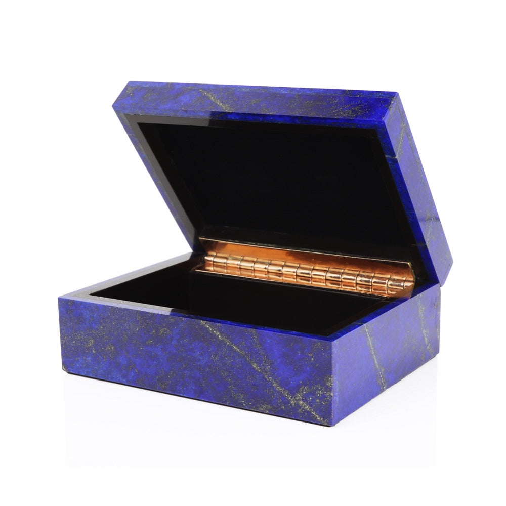 Lapis Lazuli Gemstone and Wood Large Jewelry outlet Box